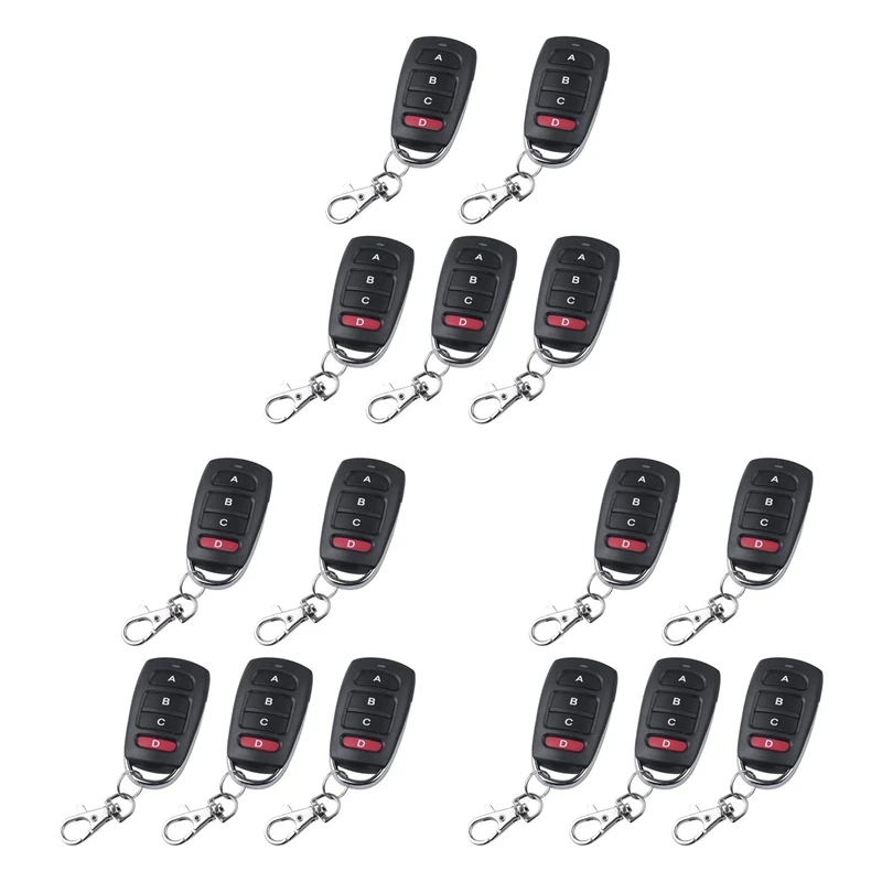 15 Universal 433 MHZ Cloning Remote Control Keychain,Duplicates Remote Controls Replacement Garage Door Opener