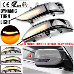 LED Rear View Mirror Turn Signal Indicator Light for Subaru Forester Outback Legacy Tribeca Rearview Mirror Repeater Lamp 07-16