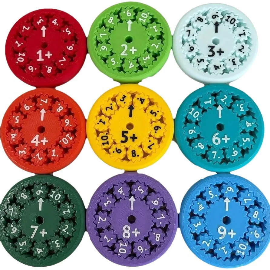 Vingertop Gyro Wiskunde Fidgetspinners 9-delige Set Vingertop Wiskunde Gyro Leer Puzzel Verlichting Speelgoed Draagbaar