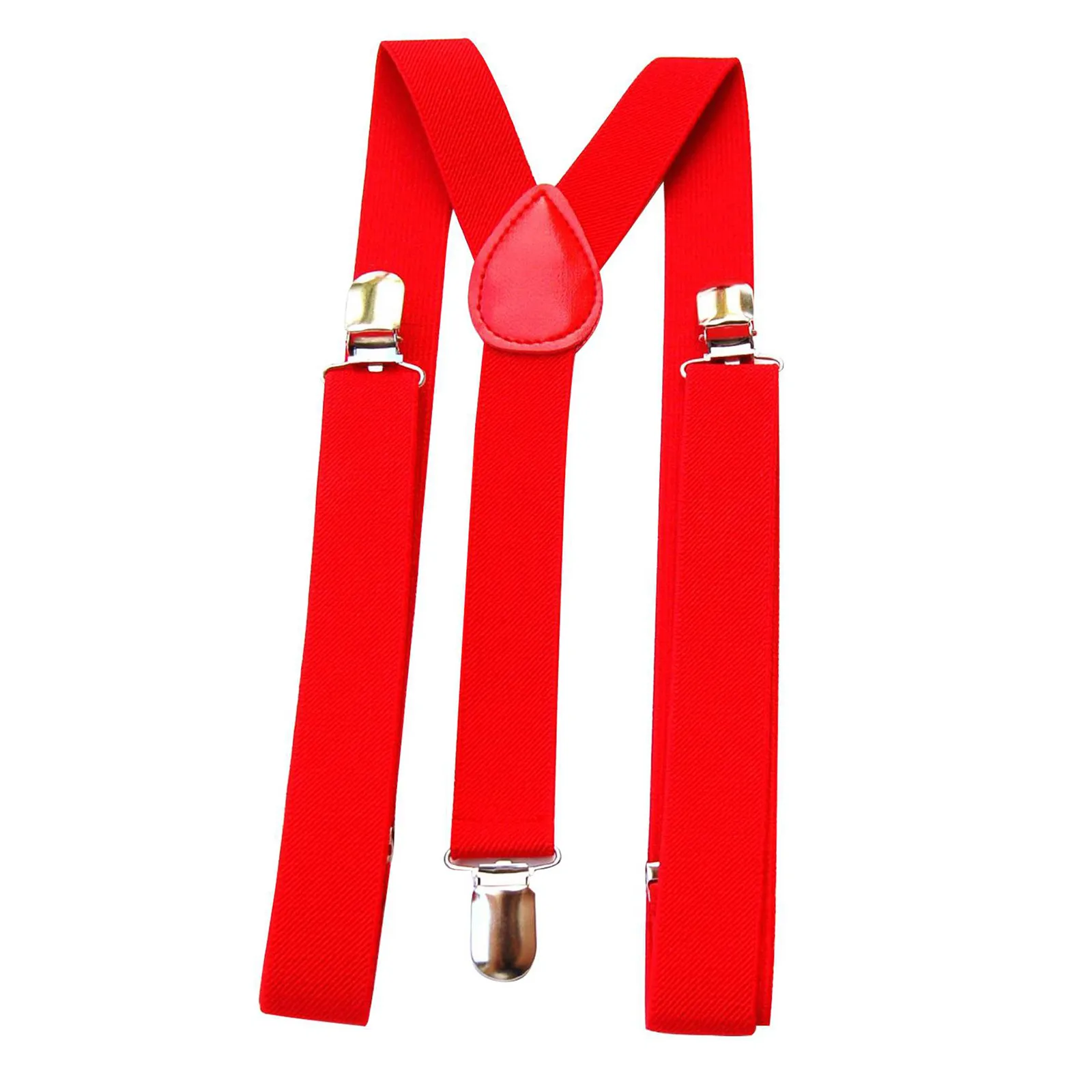 บุรุษสตรี Universal สีแดง Suspenders Suspenders Vintage Mens Suspenders ใหม่ 3 ตะขอกางเกง Suspenders ปรับสําหรับทํางาน