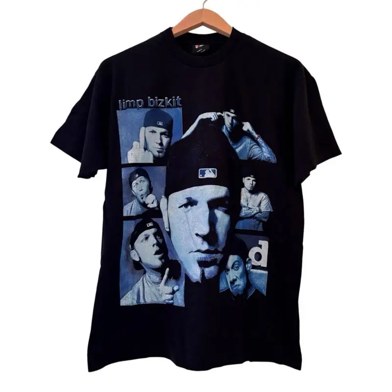 Vintage Limp Bizkit Fred Durst 2001 90s Metal Tour Band Size L T-Shirt REPRINT