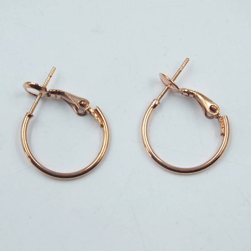 

500pcs /lot 15mm Rose Gold Plated french hooks earrings, earing hooks for earrings components accessori