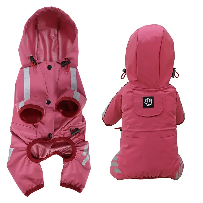 Impermeáveis Raincoats reflexivos para Pet, Puppy Rain Coats, Macacão com capuz para cães pequenos e médios, Chihuahua e macacão Bulldog Francês