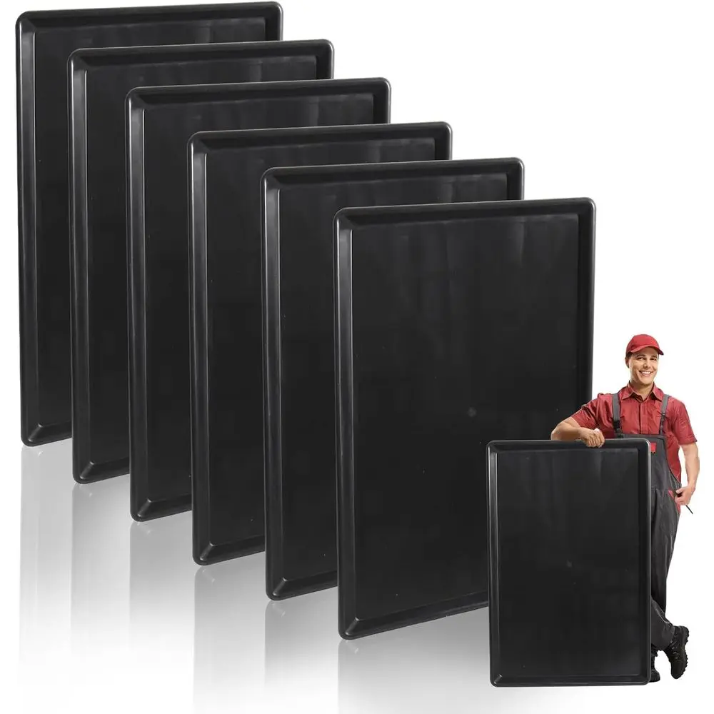 

Large Oil Drip Pan, 35.4 x 24 x 1.6 in, Plastic Oil Change Tray, Under Car Catch Pan, Garage Use, Ridged Design, Easy Cleaning
