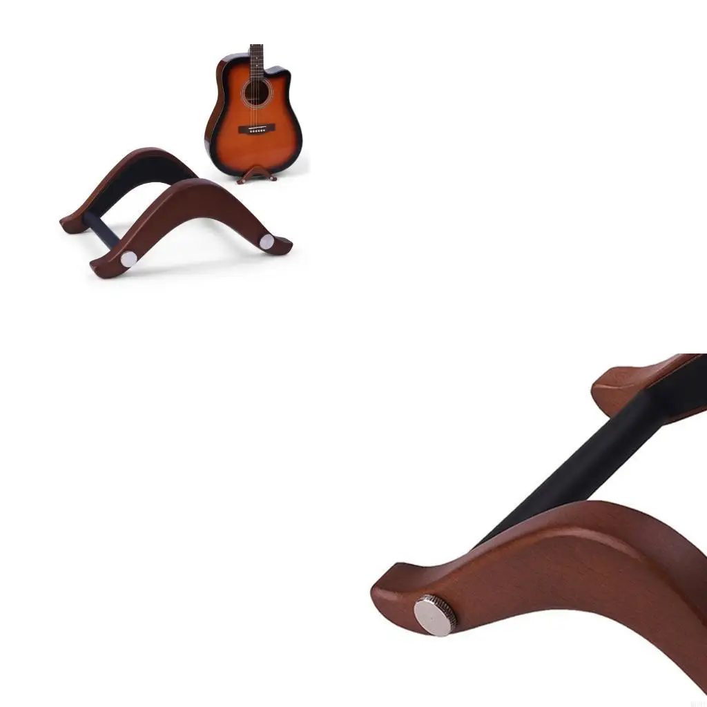 

Adjustable Floor Guitar Holder Portable Acoustic Guitar Rack Musical Instrument Display Stand Easy to Use W89F