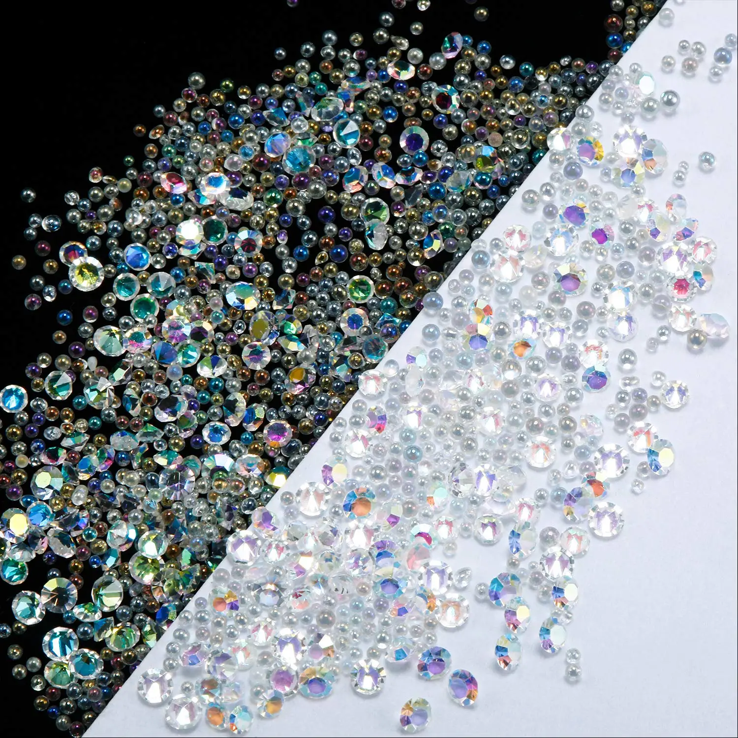 Diamonds Micro Caviar Beads Micro Pixie Nail Stone Beads Nail Crystal Rhinestone Mini 3D Nail Art Rhinestones Beads 5gram
