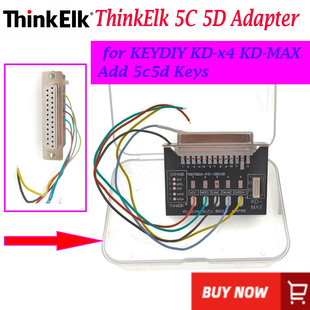 High Quality 5c 5d Adapterr for KEYDIY KD-X4 KD-MAX Add 5c 5d Keys for KD X4 KD-MAX for Auto Key Programme