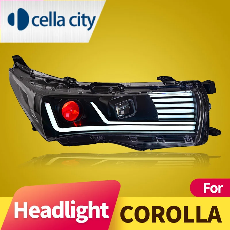 

Headlight Assembly for Toyota COROLLA 2014-2016 LED Daytime Running Light LED Dual Beam Lens LED Sequential Turn Signal