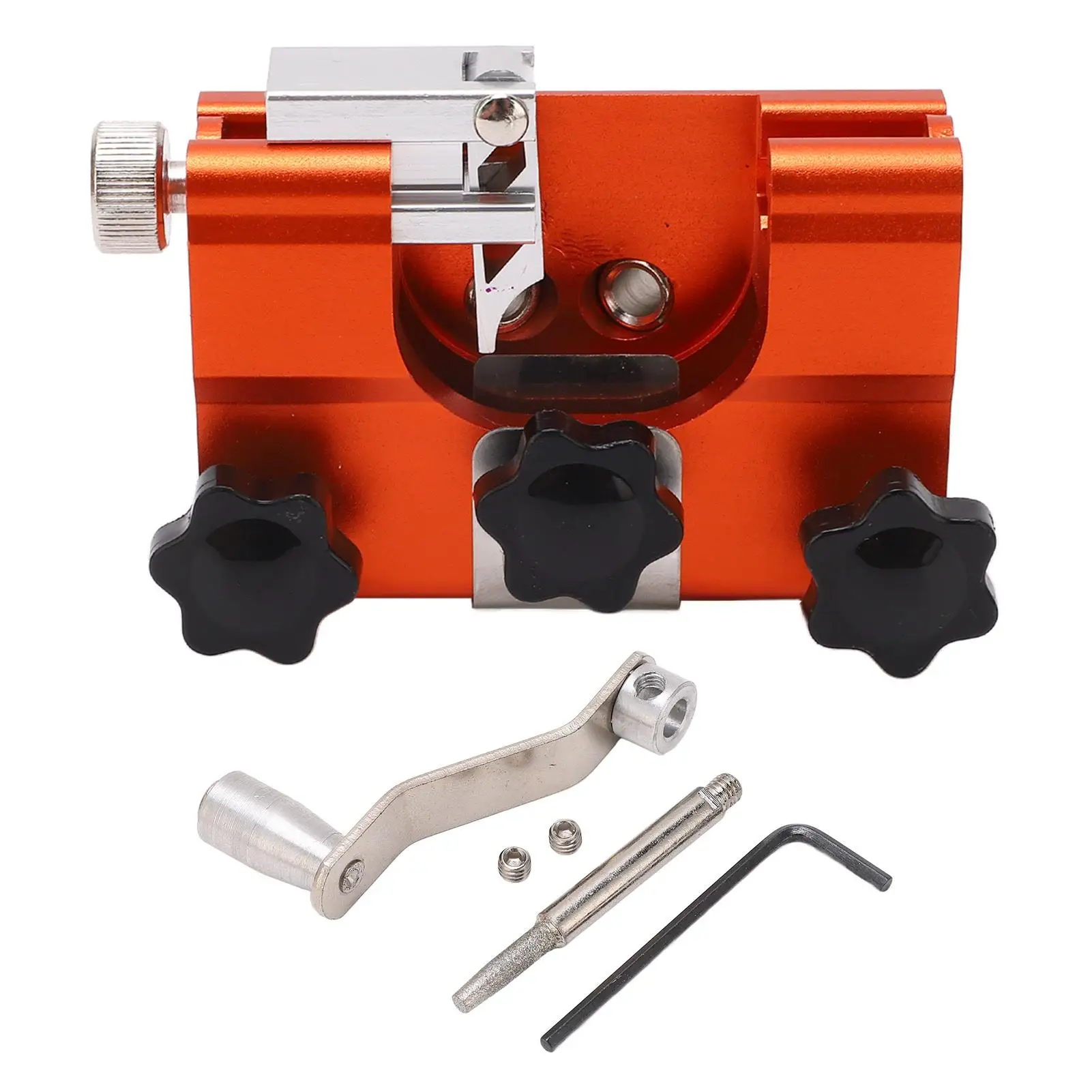 

Portable Hand Crank Chainsaw Sharpener Manual Chain Grinding Tool with Adjustable Jig and Grinding Head