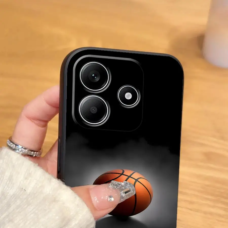 حافظة كرة السلة لهاتف Xiaomi Redmi Note 7 8 9 10 11 12 Pro 12s 9S 10S 11s 13 14 Pro Plus غطاء هاتف ناعم أسود #6