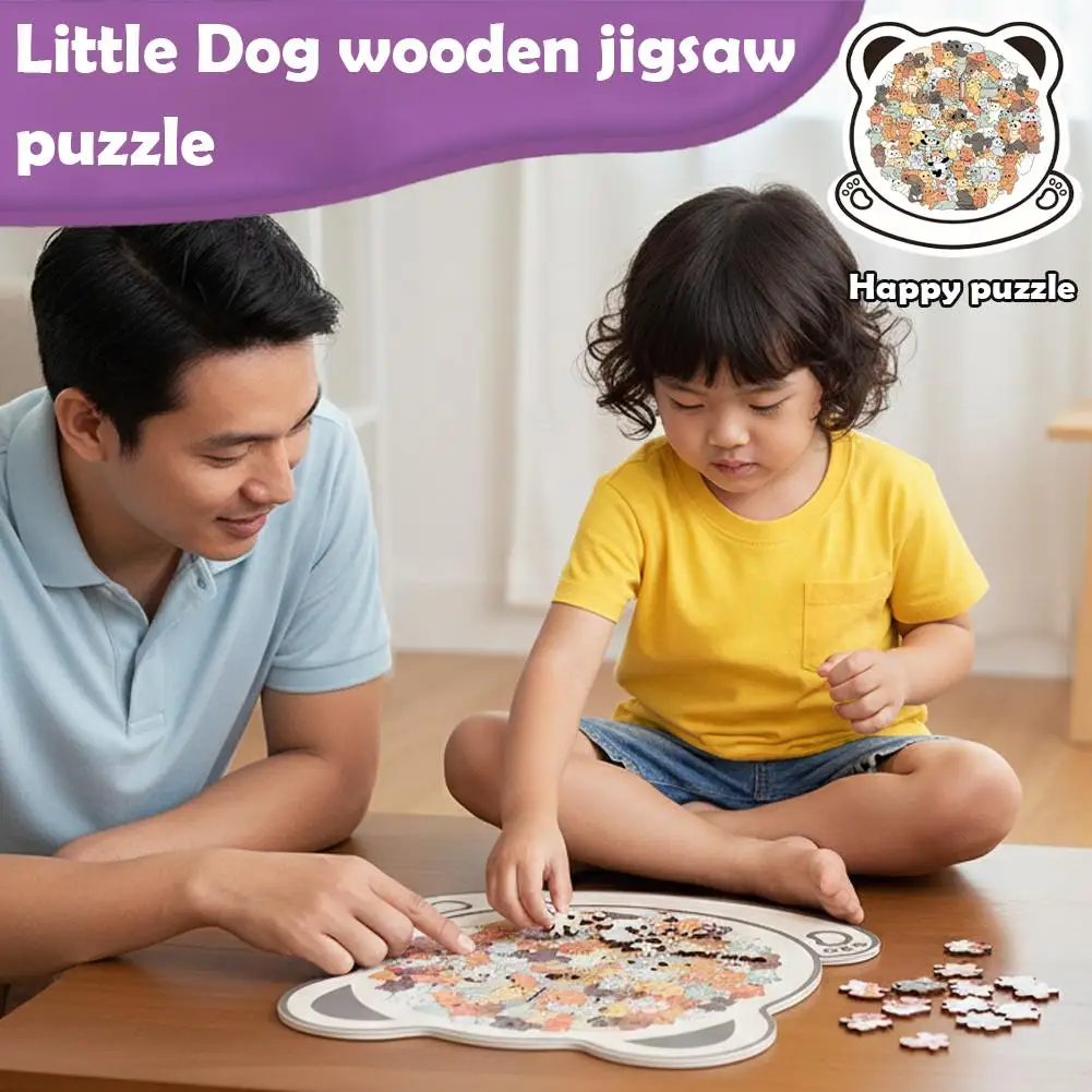 Morandi-colored Cat-shaped Wooden Jigsaw Puzzle Color Cut Cat Pieces Unique Irregular Puzzle Pieces Game Cat Puzzle Ornaments