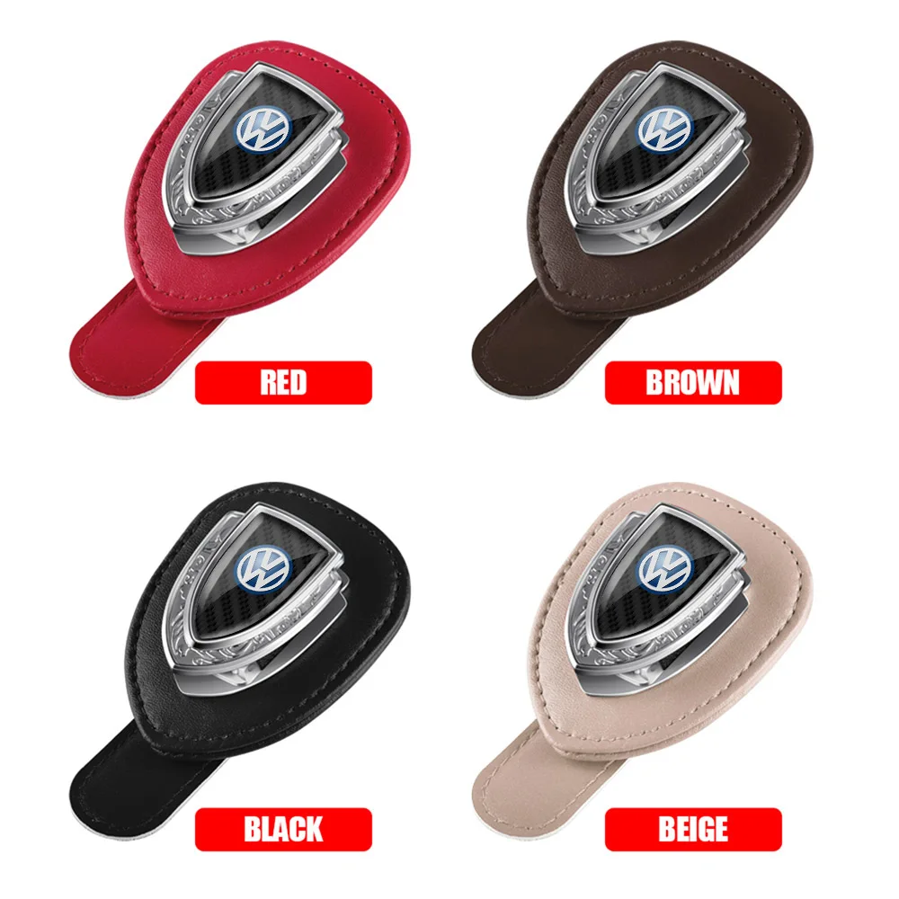 1PCS Zinc Alloy Car Sunglasses Holder Clip Universal Magnetic Glasses Eyeglass Hanger Clip Auto Accessories For VW RLINE POLO R