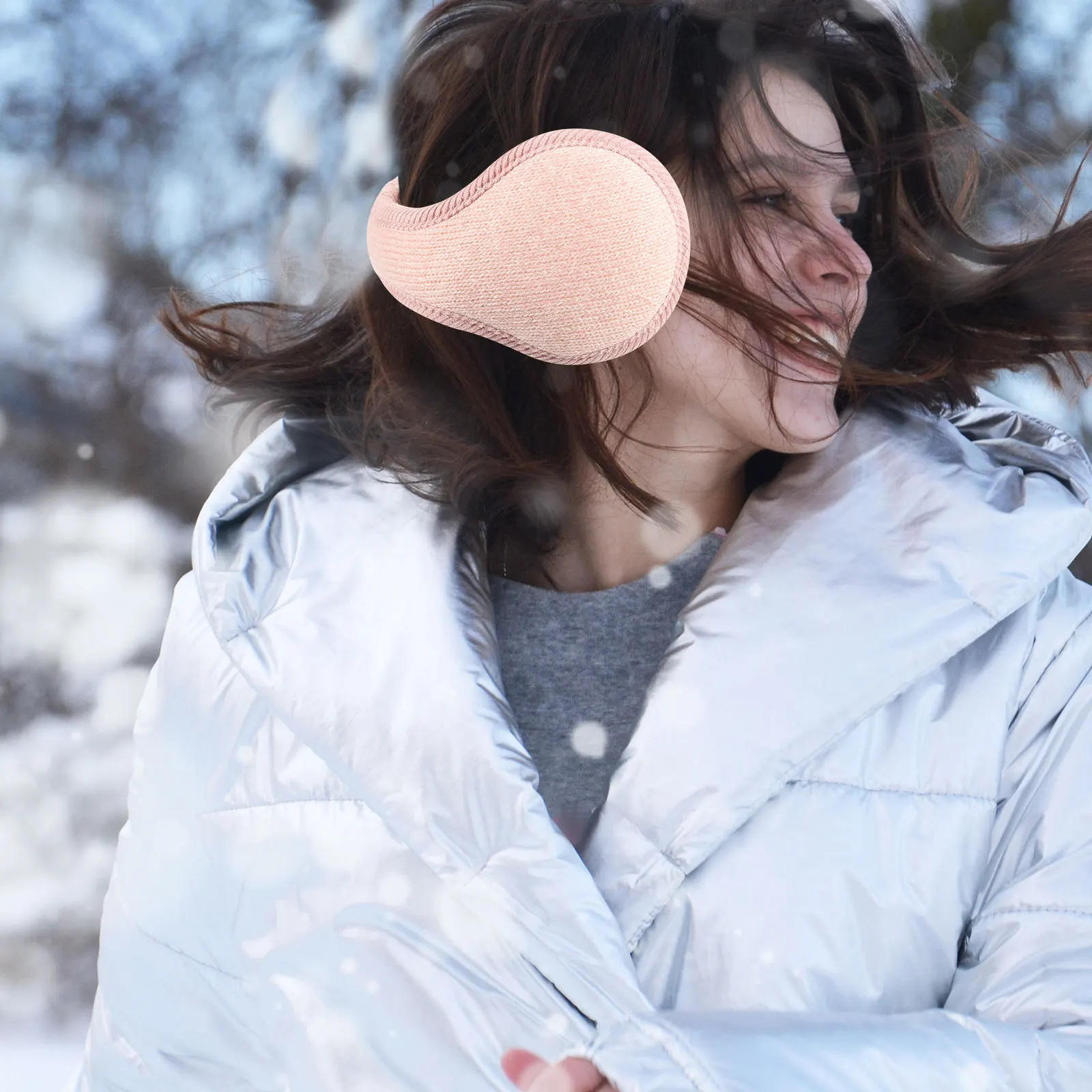 Winter Earmuff for Kids Comfortable Warm Ear Cover with Adorable Animal Design Portable Foldable Outdoor Ear Protector for Cold