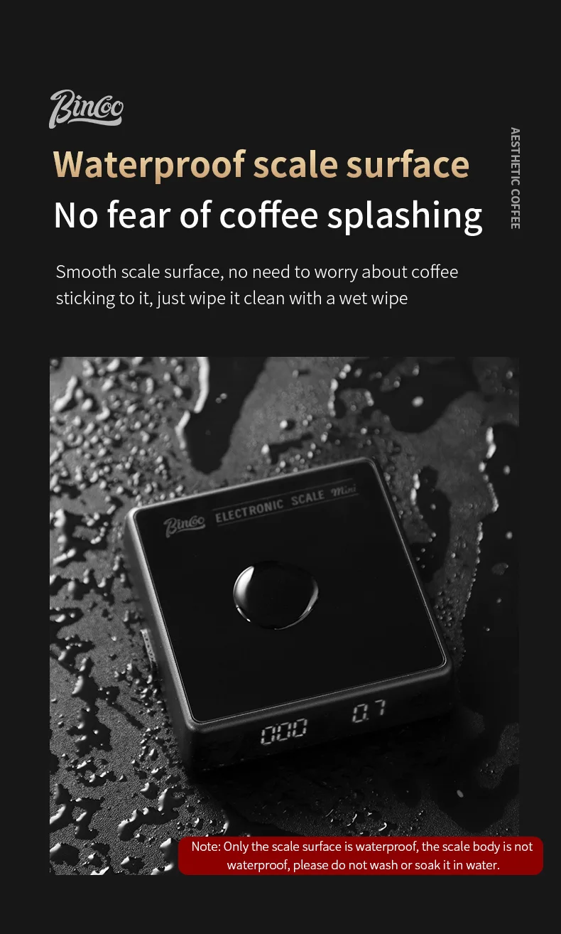 Bincoo electronic coffee scale Italian coffee bean weighing smart hand made mini professional coffee scale coffee equipment Hot
