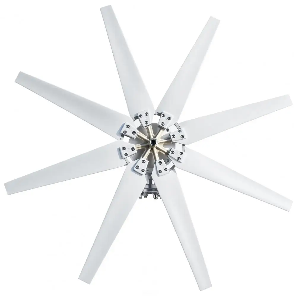 2000W Wind Turbine Generator Kit, 8-Blade Wind Power Generator, 24V Windmill Generator Kit for Solar Wind System Marine RV Home