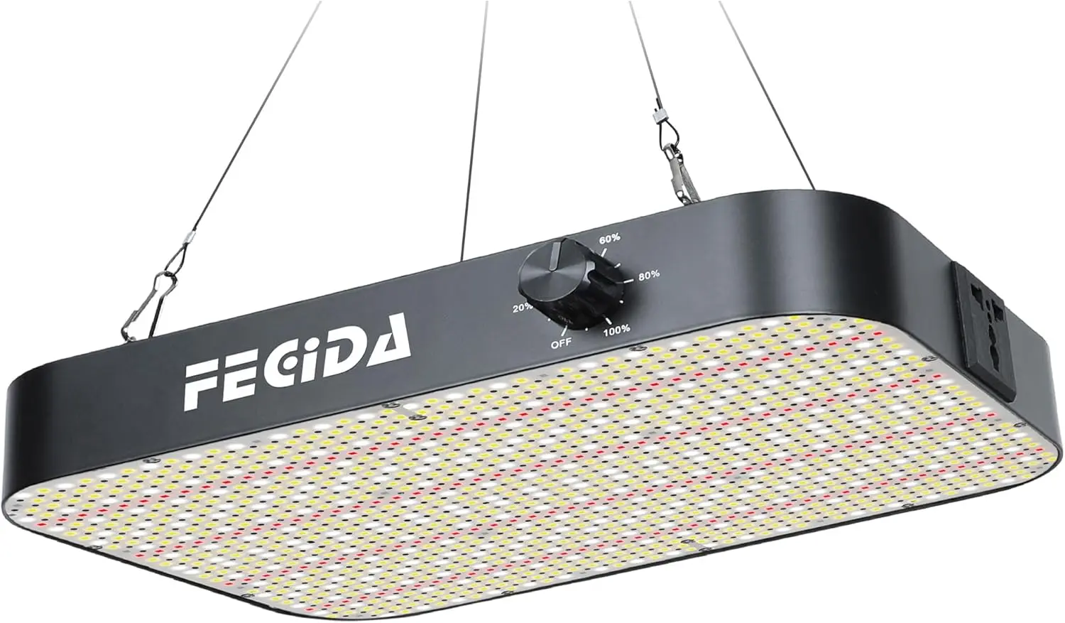 

130W Full Spectrum LED Grow Light, 0-100% Dimmable, Daisy Chain, Quiet Fan for All Plant Stages
