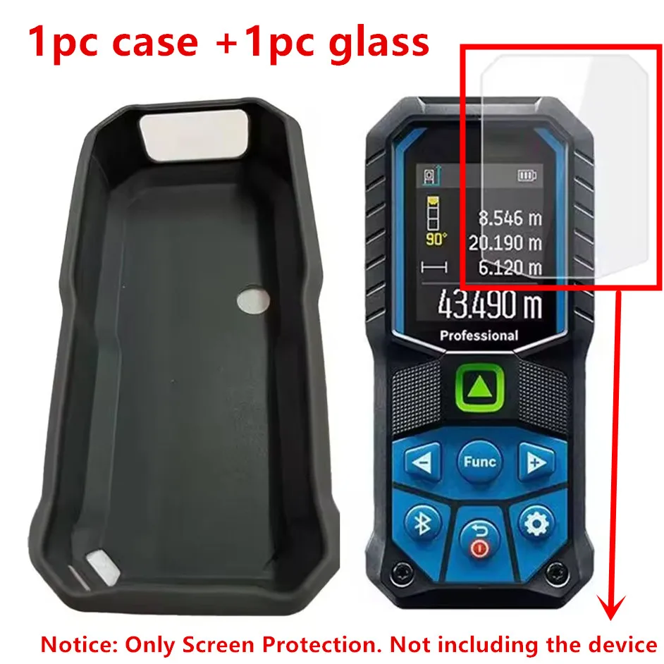 For GLM 50-23G 50-27CG Measuring Instrument Protective Case Anti Drop Soft Shell Screen Protector Tempered Glass Film