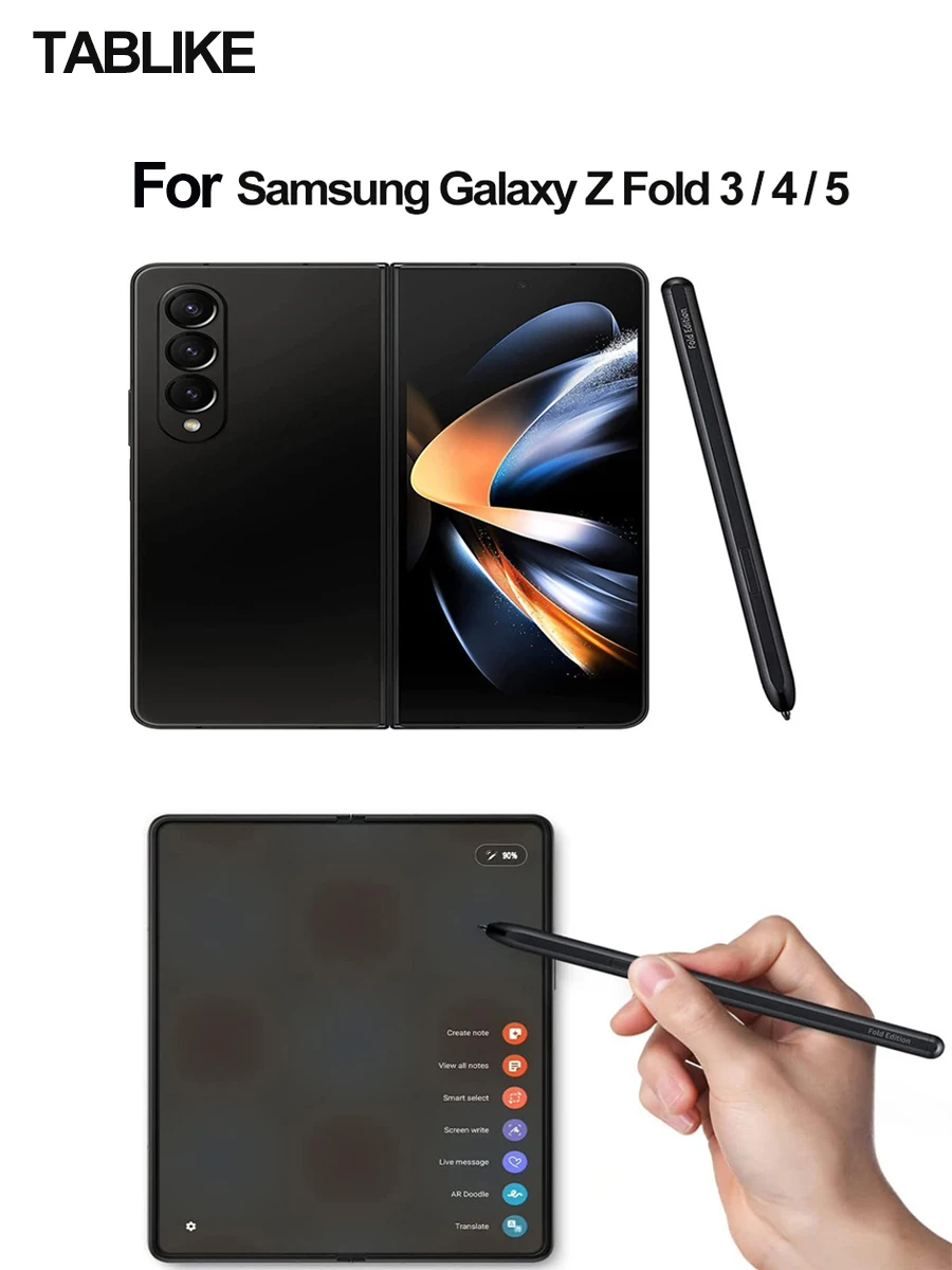 Tablike Fold Edition Stylus Pen with Nibs/Tips Smooth S Pen Replacement Detachable for Samsung Galaxy Z Fold 3/4/5