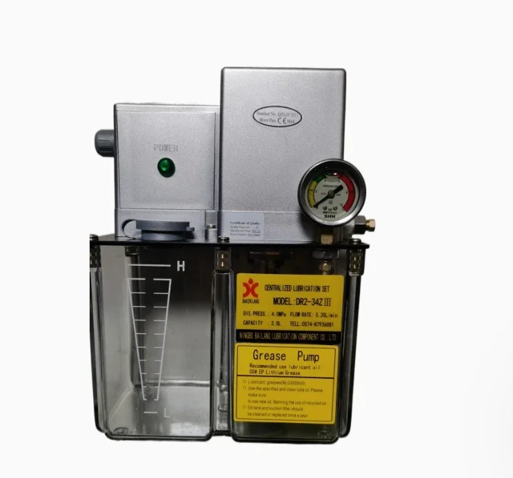 

Bailang lubri cation pump DR2-32III on Haitian inje ction molding machine DR2-34ZIII grease pump 24V