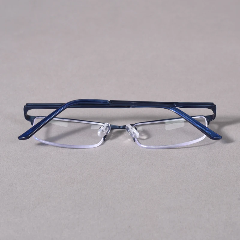 Metall Anti-blau Licht Lesebrille Männer Halb Rahmen Business Brillen Weitsichtige Brillen Dioptrien + 1,25 + 1,75 + 2,25 + 2,75 + 3,5 – Detail 12