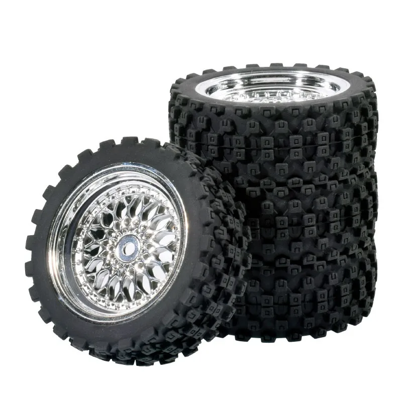 Para 1/10 1/12 1/14 neumáticos y ruedas de carretera llantas de plástico hexagonales de 12mm compatibles con Tamiya TT01 TT02 Kyosho Sakura D3 Trxs 4Tec 2,0