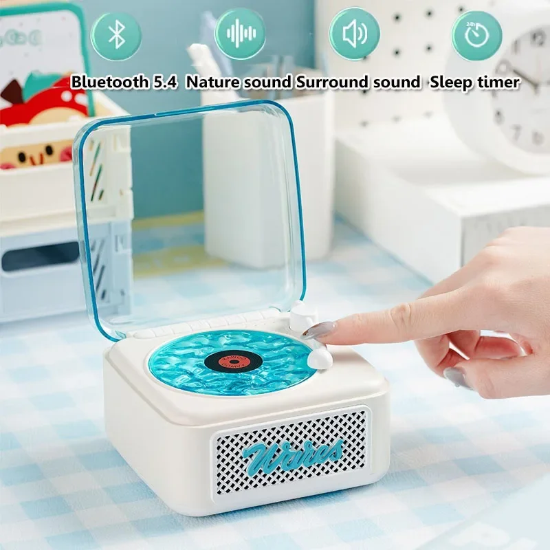 Bluetooth Speaker White Noise Sleep Aid Soundbar Surround Sound Music Box Wave Atmosphere Light Sleep Timer Support TF USB AUX