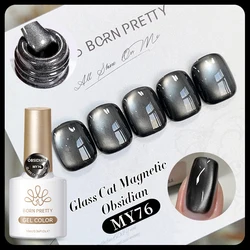 BORN PRETTY Black Gold Cat Magnetic Gel Nail Polish for Glass Nail Art Manicure Design Winter Nails 10ml Varnis Semi Permanent