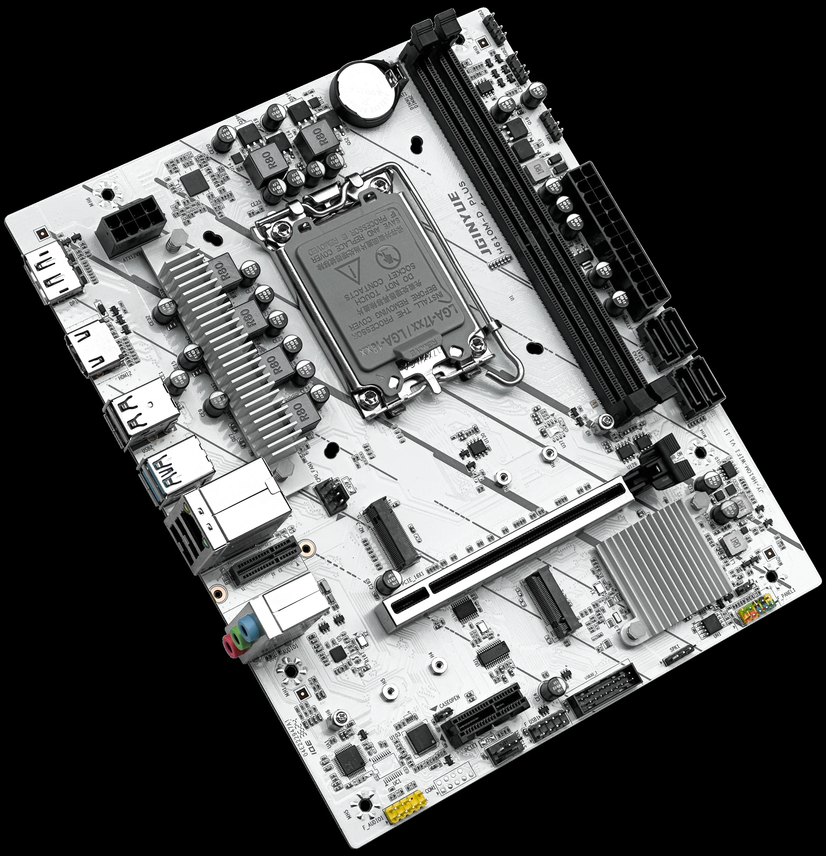 JGINYUE H610M-D PLUS Motherboard M-ATX LGA1700 12100F 12400F 12600F13400F13600F DDR4 64GB Dual Channel XMP RGB