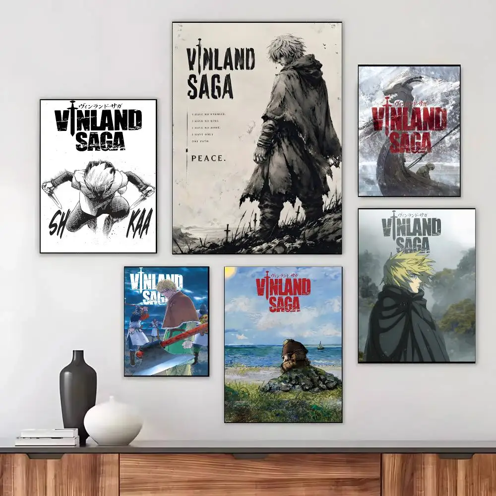 Vinland Saga anime wall art Poster Modern Aesthetic Wall Art Print Minimalist Bedroom Living Room Home Decor Gift