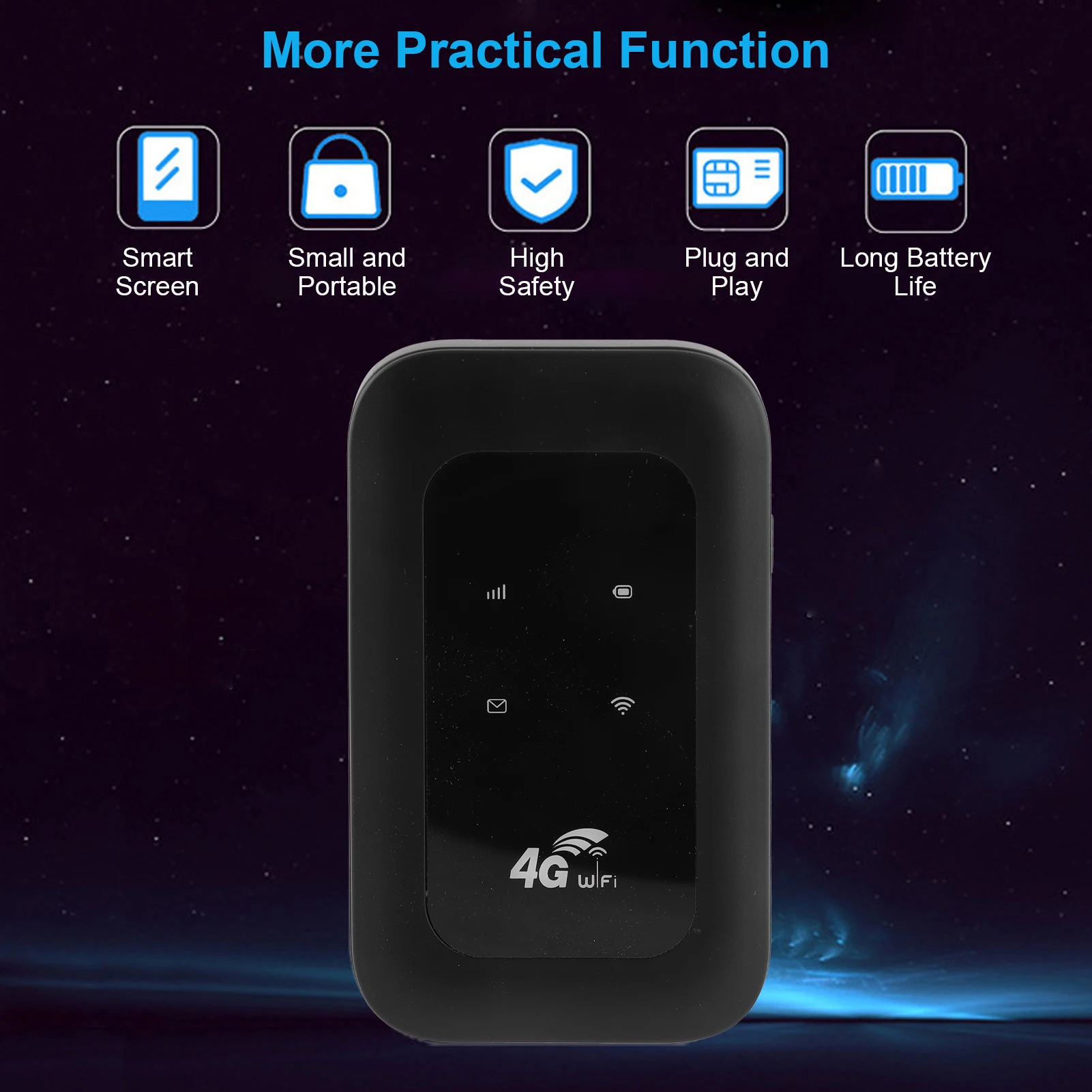 아시아용 4G LTE 모바일 와이파이 핫스팟 라우터 150Mbps 다기능 고속 지원 10명 사용자 연결 4G 휴대용 와이파이