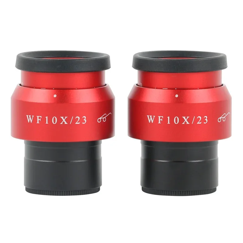 2PCS WF10X WF10X/23 Wide Field Eyepiece For Binocular Trinocular Stereo Microscope 30MM Installation Installation Interface