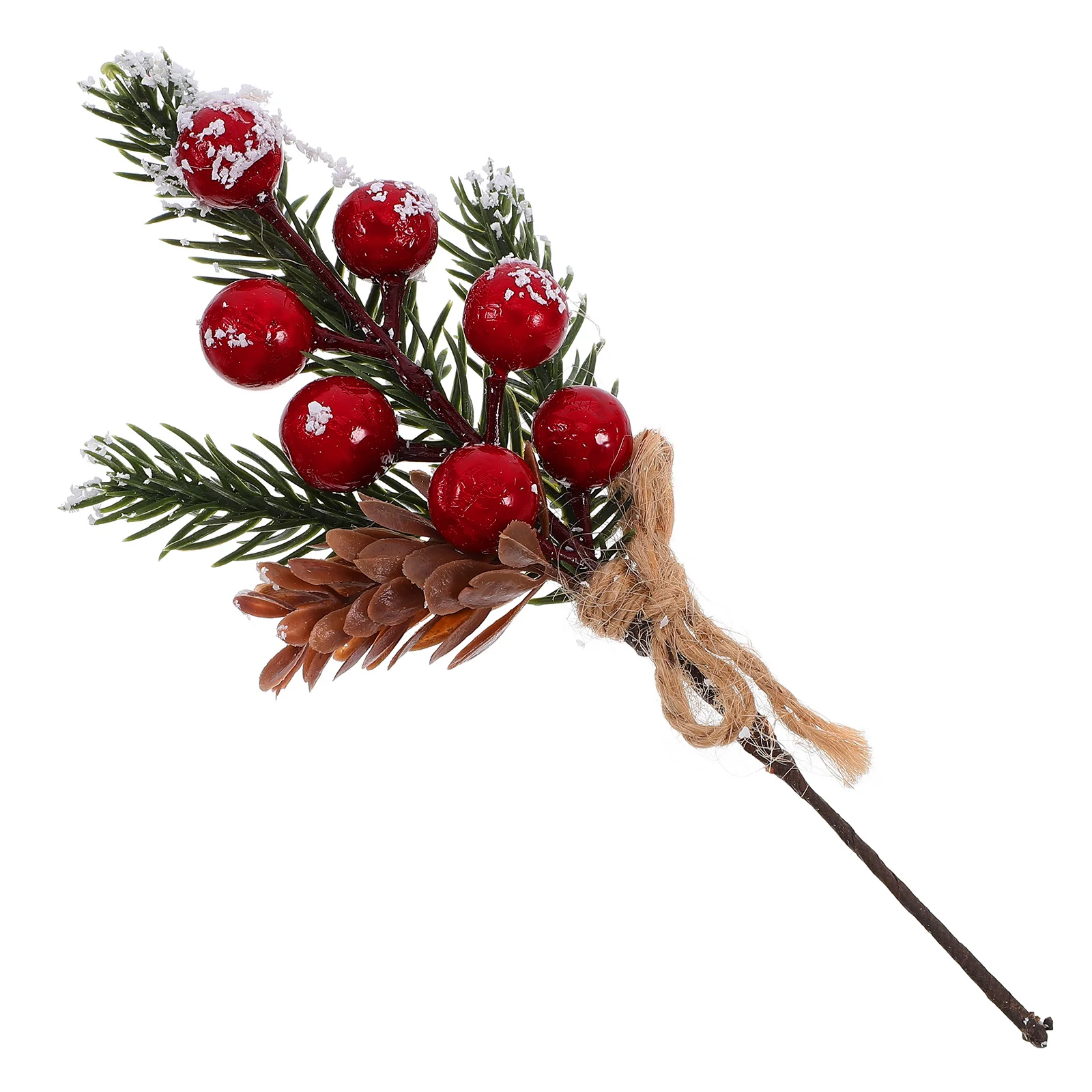 

Christmas Artificial Pine Needle Picks Red Berry Stems With Pinecones Holiday Decor For Diy Wreaths Centerpiece Winter Home