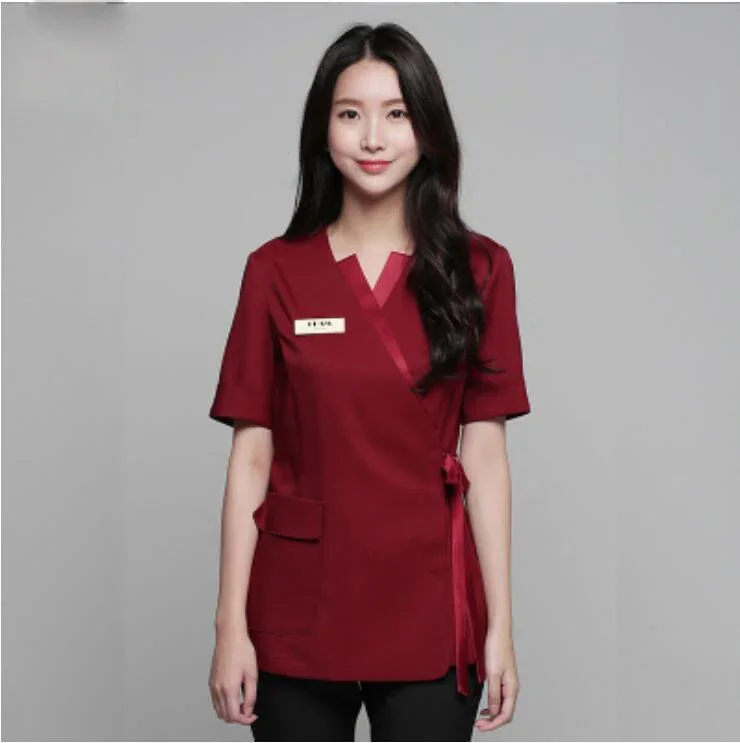 Beauty clothing Korean Style black Spa Health Club Beauty Salon spa uniform beautician uniform top+pants Women's massage suit