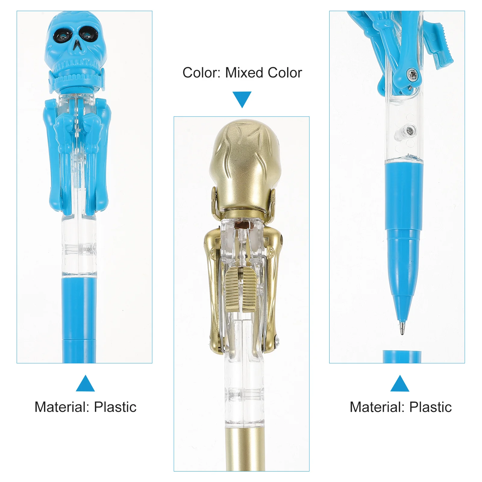 

3Pcs Halloween Ballpoint Pens Glow Dark Pumpkin Skull Creative Writing Pen Classroom Party Supplies for Kids Toys