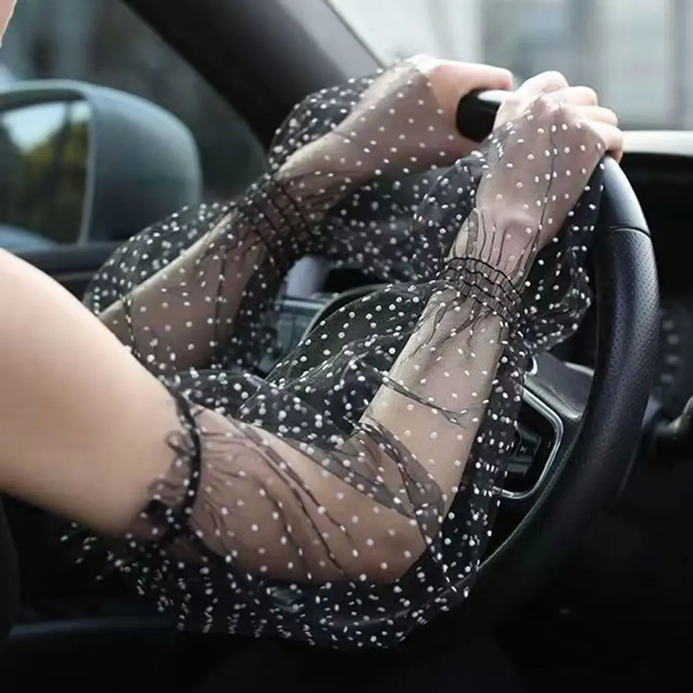 UV Protection Mesh Lace Arm Sleeves Sun Protection Sunscreen Summer Cooling Arm Cover Breathable Hand Cover