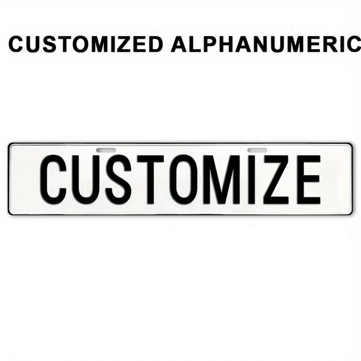 Personalized 1pc 2D Flat Vintage Metal License Plate - 40×10cm Custom, Car/Home/Wall Decorative Ornament (Decor Only)