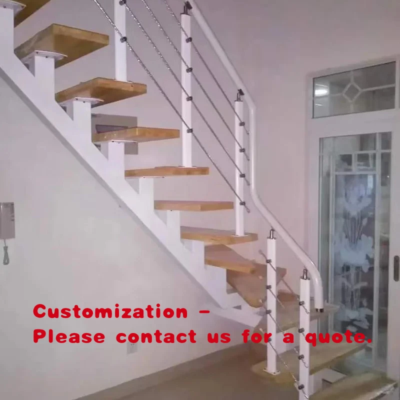 custom.Modern Metal Stairs Easy Installation Durable Aluminum Material Indoor Use Apartments Hotels Residences
