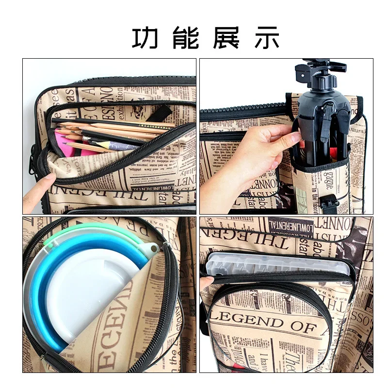 Grote Rits Verdikte Waterdichte Kunst Student Schilderij Board Bag Kleur Opslag Rugzak