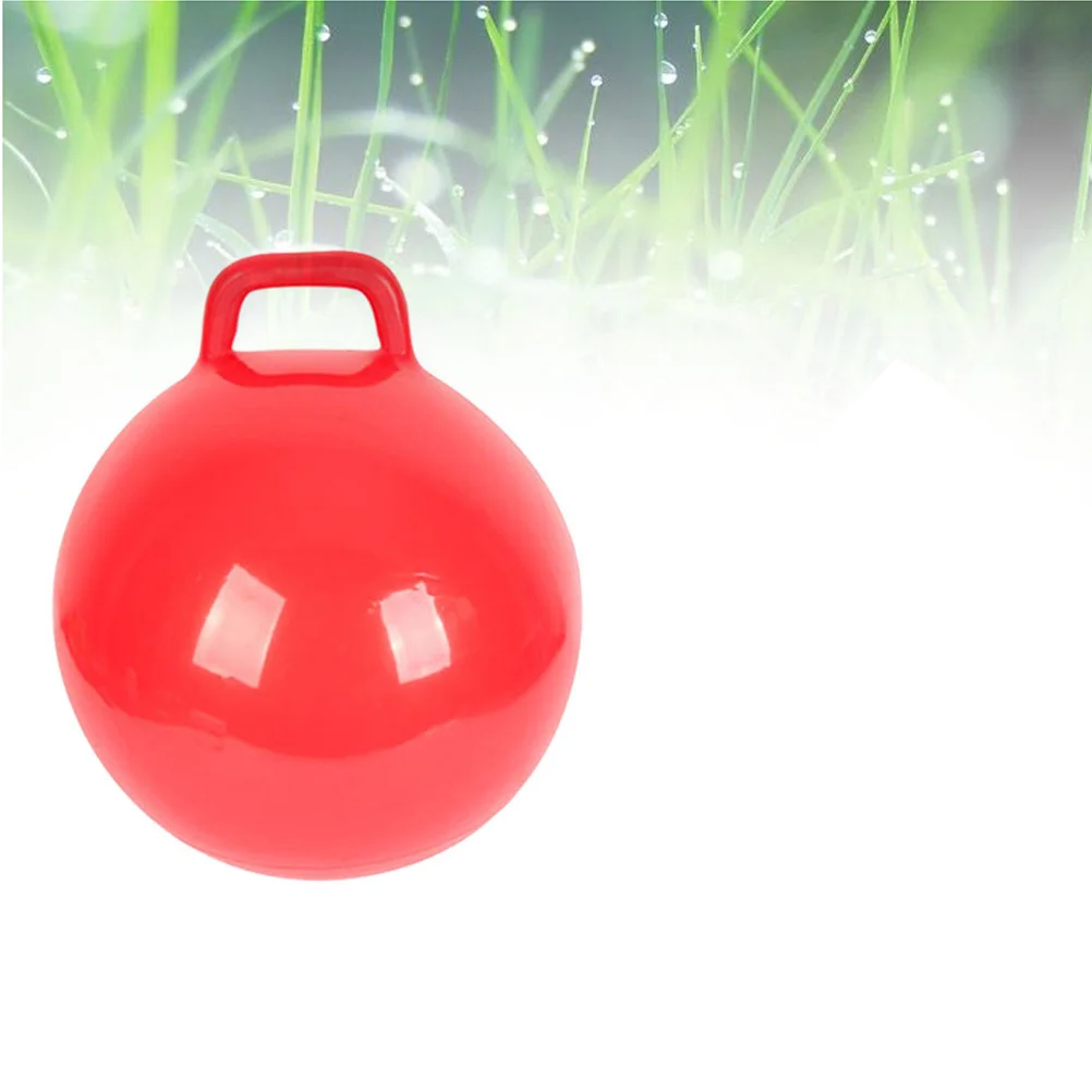 Opblaasbare Hop Ball 44Cm Rode PVC Rubberen Handgreep voor Kinderen Binnen Buiten Bounce Springen Oefening Coördinatie