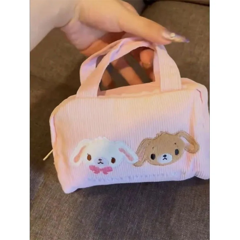 New Kawaii Cute Sanrio Sugarbunnies Bag Makeup Bag Portable Small Bag Zipper Portable Storage Wash Bag Ins Gift For Girls