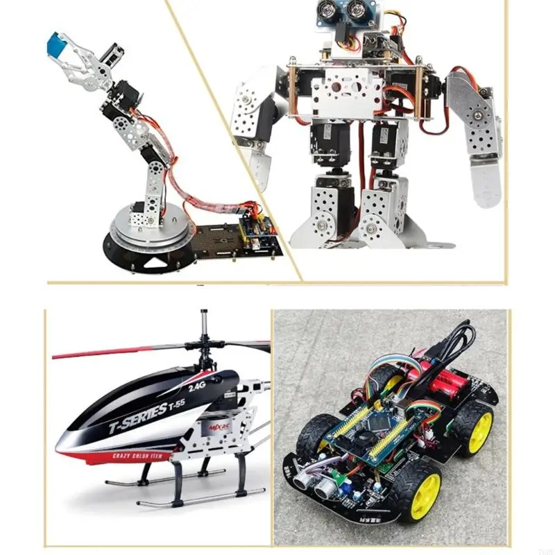 76HF Piccola esccatura spazzolata Motore senza per il remoto Model Boat Auto giocattolo con freno regolabili e protezioni