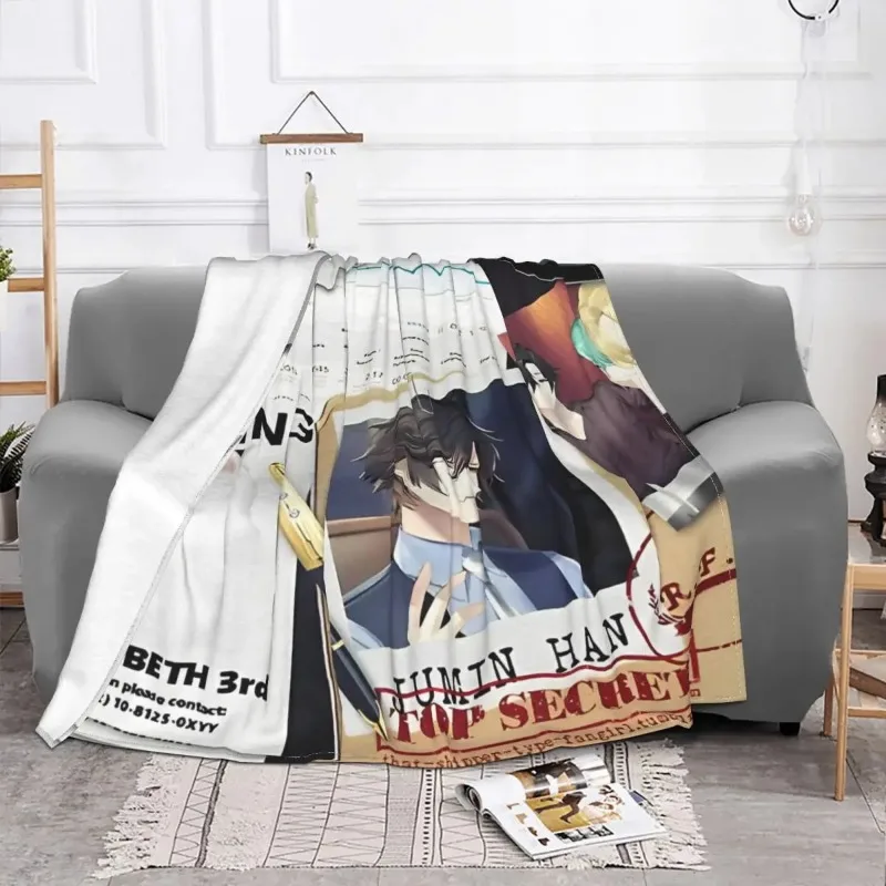 بطانية أنمي ماسنجر منقوشة صوفية للأطفال ، مفروشات ناعمة ، بطانية لحاف رقيقة من القطيفة للسفر ، الصيف