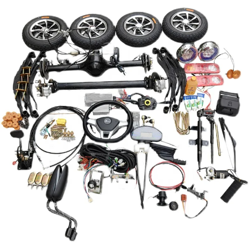 

Go Kart Rear Axle Assembly With Steering Wheel and Tires 60V 72V 2500W 3000W Brushless Motor