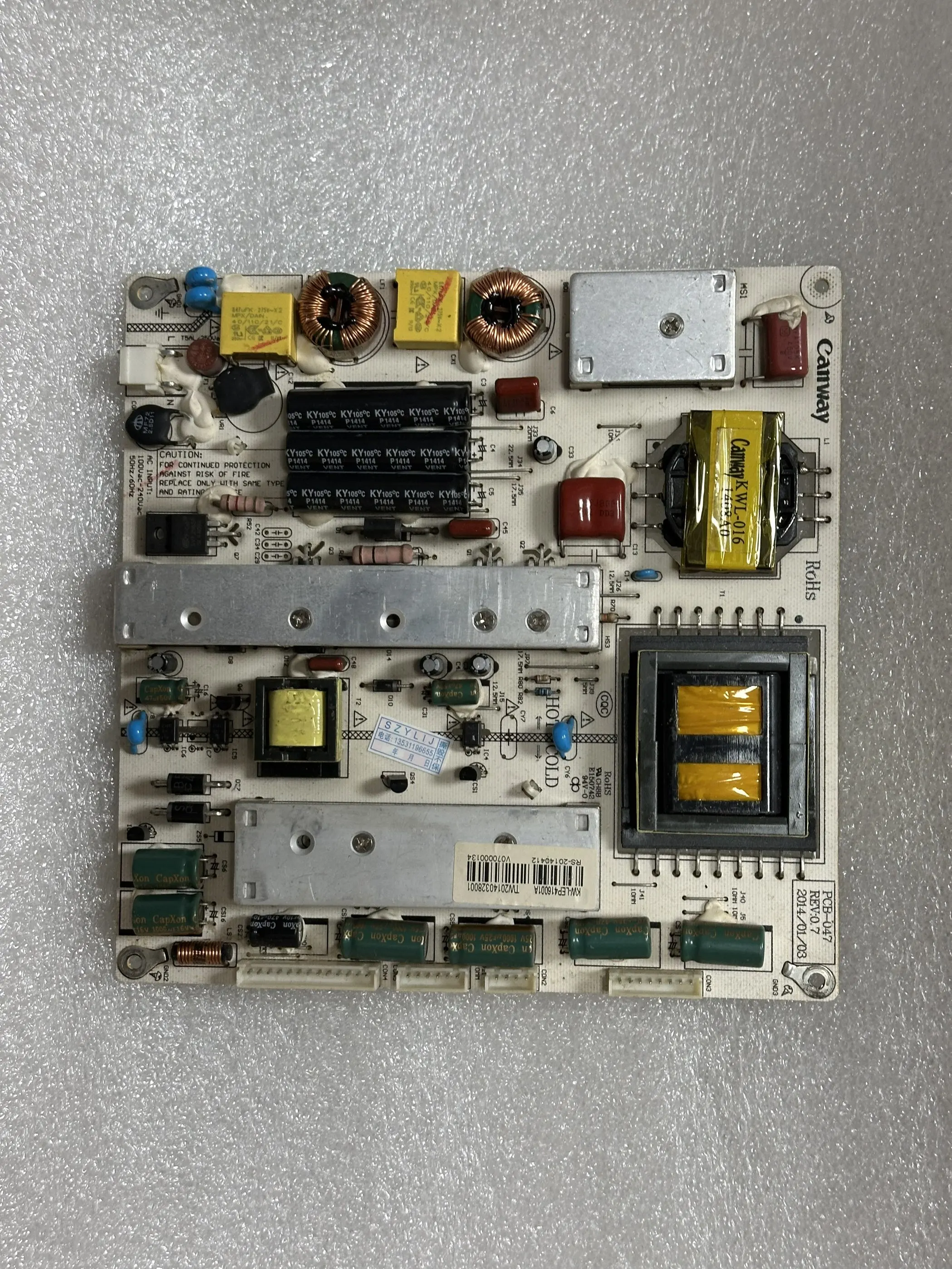 Used and UOriginal power board  for PCB-047 REV: 0.7KW -LEP416001A