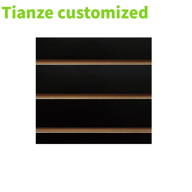 

(customized)18mm MDF slatwall panels with aluminum insert - Black