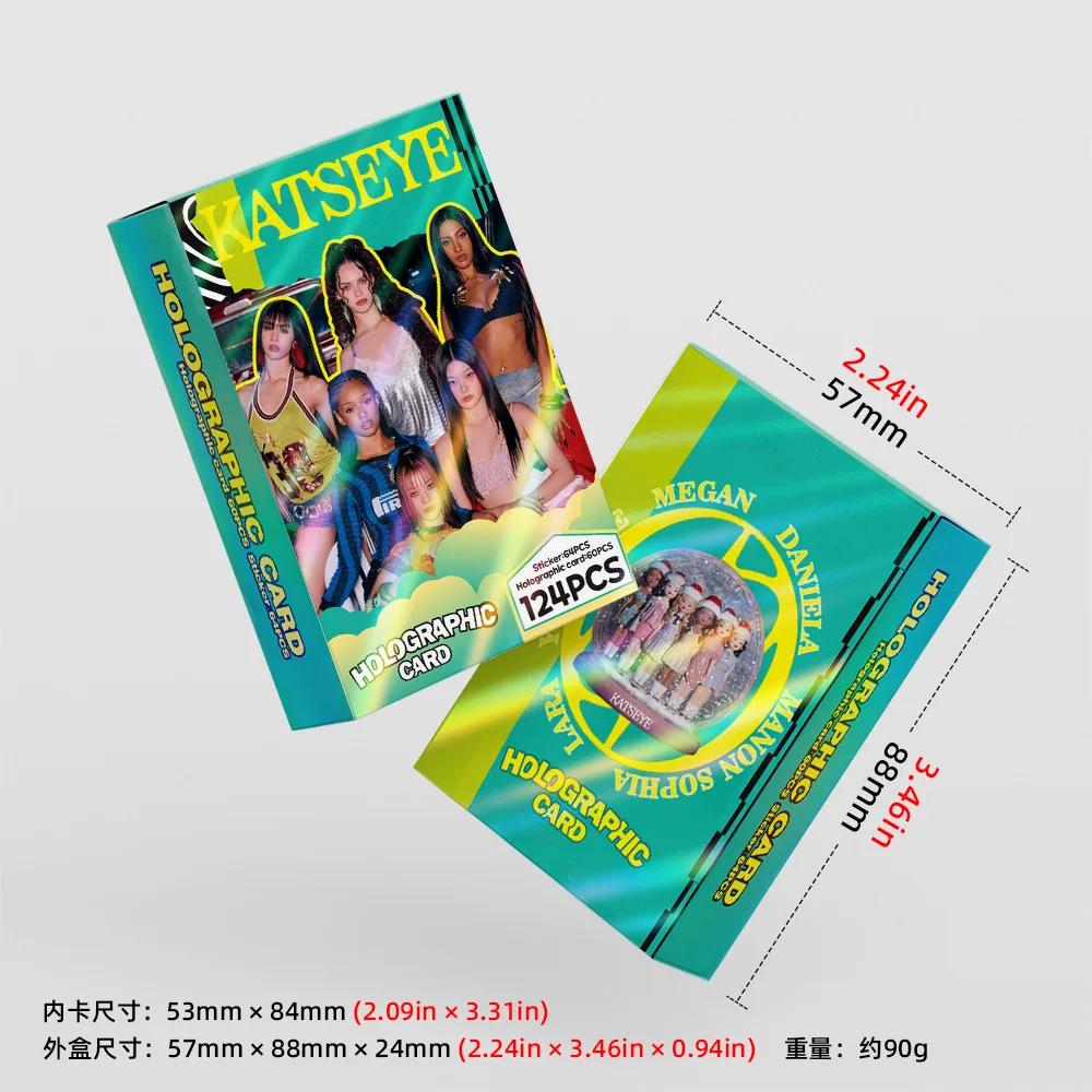 

124 шт./компл. Kpop Idol KATSEYE новый альбом Laser HD печать Lomo карты MANON SOPHIA DANIELA LARA MEGAN фотокарты наклейки фанаты подарки