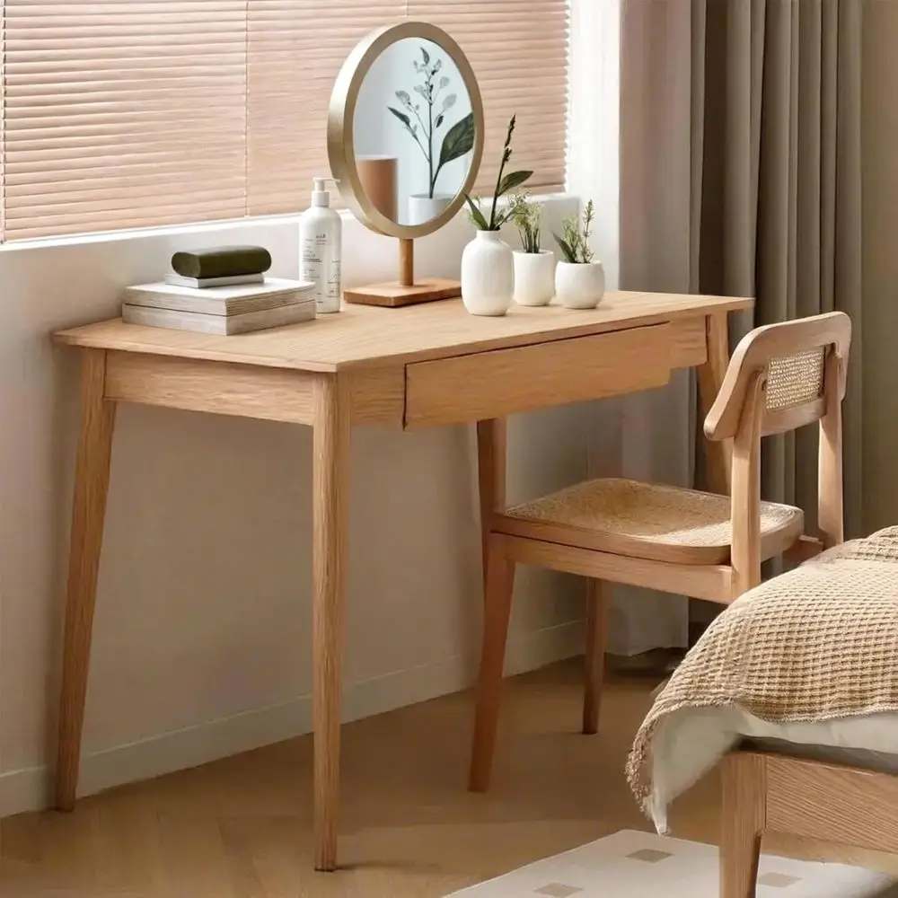 

Письменный стол для домашнего офиса из массива дуба, компьютерный стол с ящиками, прочная рабочая станция 39