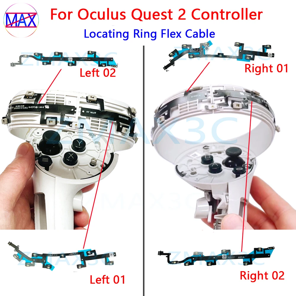 Cable flexible de anillo de localización de manija izquierda y derecha Original para Oculus Quest 2 VR, piezas de repuesto de reparación de controlador para Meta Quest 2