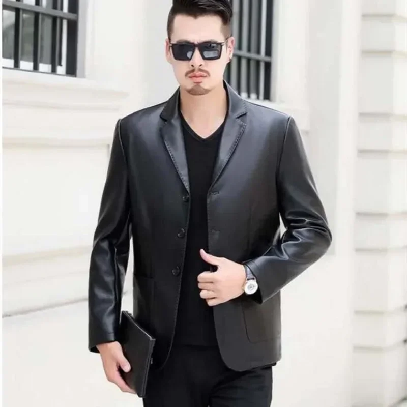 Single Breasted Black Men\'s Suit Jackets Coat Plus Big Size Male Blazer Oversize Spring Clothes Simple High Quality Elegant 2024