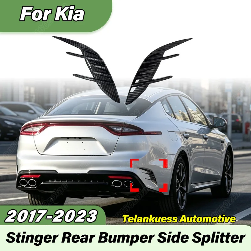 

For KIA Stinger 2017 2018 2019 2020 2021 2022 2023 Automobile Front Air Knife Sports Racing Front Splitter Canards Body Kit